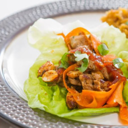 Spicy Turkey Lettuce Cups with Red Pepper Jelly