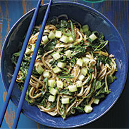 Spicy Udon Noodles with Wilted Watercress