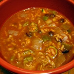 Spicy Vegetable Soup with Black Beans
