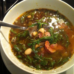Spicy White Bean and Pancetta Soup
