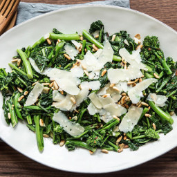 Spicy Broccoli Rabe with Parmesan and Pine Nuts