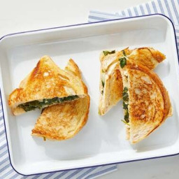 Spinach & Feta Grilled Cheese with Scallions