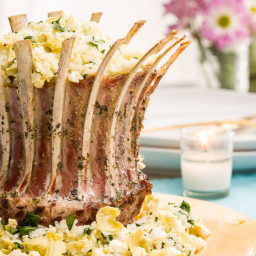 Spinach-and-Artichoke Crown Roast of Lamb