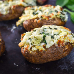Spinach and Artichoke Dip Baked Potatoes Recipe