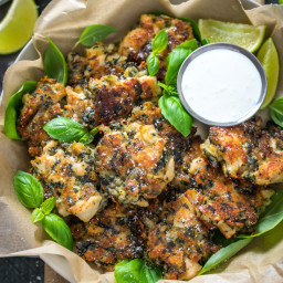 Spinach and Artichoke Dip Chicken Fritters