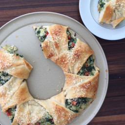Spinach and Artichoke Wreath(Pampered Chef Copycat)