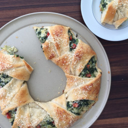 Spinach and Artichoke Wreath(Pampered Chef Copycat)