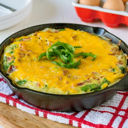 Spinach and Bacon Skillet Quiche