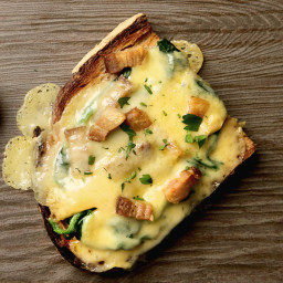 Spinach and Bacon Tartine