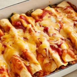 Spinach and Beef Enchiladas