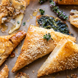 Spinach and Brie Triangles.