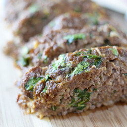 Spinach and Caramelized Onion Meatloaf