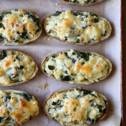 Spinach and Cheddar Twice-Baked Potatoes