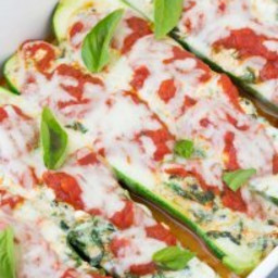 Spinach and Cheese Lasagna Stuffed Zucchini