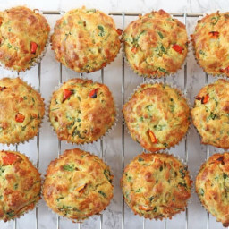 Spinach and Cheese Savoury Muffins