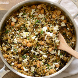 Spinach and Chickpea Rice Pilaf