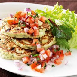 Spinach and feta pancakes