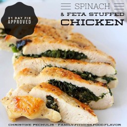 Spinach and Feta Stuffed Chicken Breasts - 21 Day Fix