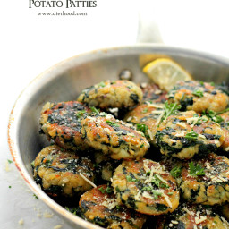 Spinach and Garlic Potato Patties