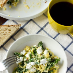Spinach and Goat Cheese Scramble
