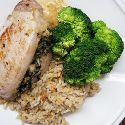 Spinach and Goat Cheese Stuffed Pork Chops Recipe