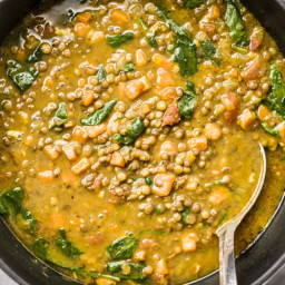 Spinach and Lentil Sweet Potato Stew