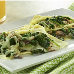 Spinach and Mushroom Crepes
