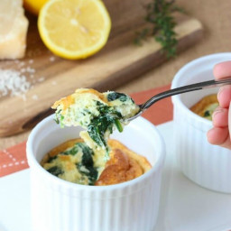 Spinach and Parmesan Egg Soufflé Cups