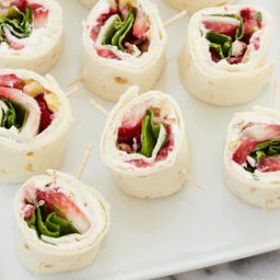Spinach and Strawberry Roll-Ups