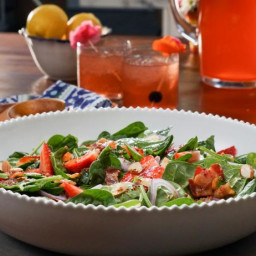 Spinach and Strawberry Salad with Warm Bacon Vinaigrette