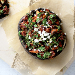 Spinach and Sun-Dried Tomato Stuffed Mushrooms