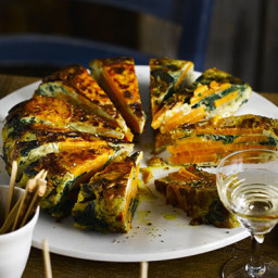 Spinach and sweet potato tortilla