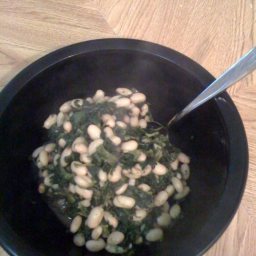 Spinach And White Beans with Garlic