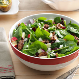Spinach, Apple and Pecan Salad Recipe