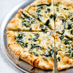 Spinach Artichoke Pizza – A Couple Cooks