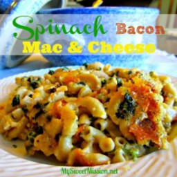 Spinach Bacon Mac and Cheese