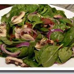 Spinach Bacon Salad With Honey-Bacon Dressing