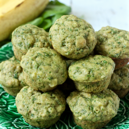 Spinach-banana mini muffins
