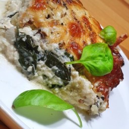 Spinach, cabbage and ricotta “lasagna”