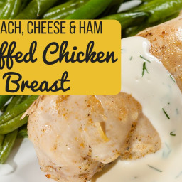 Spinach, Cheese & Ham-Stuffed Chicken Breast