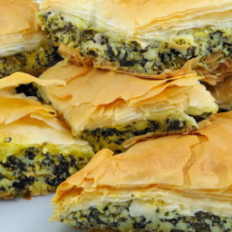 Spinach, Dill, and Feta Baked in Phyllo Dough
