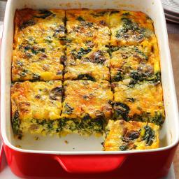 Spinach Egg Breakfast Squares