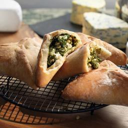 Spinach, feta and pine nut parcels