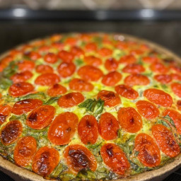 Spinach Feta Quiche with Tomatoes {Easy Brunch Recipe}