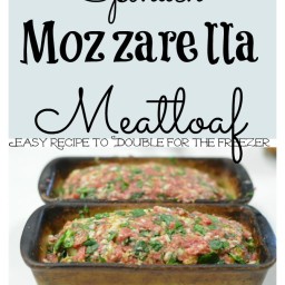 Spinach Mozzarella Meatloaf - One Loaf