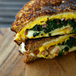 Spinach Omelet Grilled Cheese