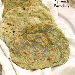 Spinach Paratha flatbread - Yeast free