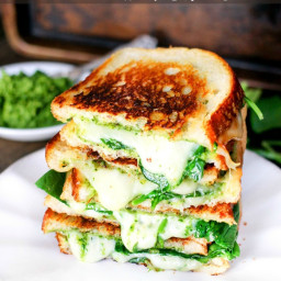 Spinach Pesto Grilled Cheese