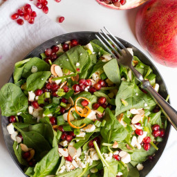 Spinach Pomegranate Salad with Clementine Vinaigrette