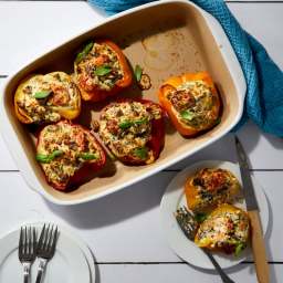Spinach & Ricotta Stuffed Peppers by Millie Peartree